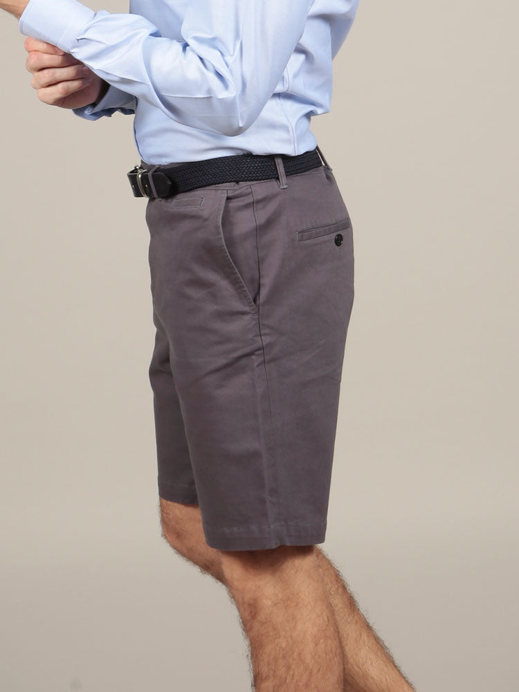 Slim Fit Chino Shorts Charcoal Grey