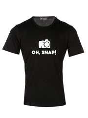 TCL Supima Cotton Graphic 'Oh Snap' Slogan Black T-shirt