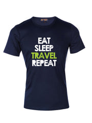 TCL Supima Cotton Graphic 'Eat sleep travel' Slogan T-shirt