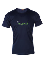 Supima Cotton Graphic Be Inspired Slogan T-shirt
