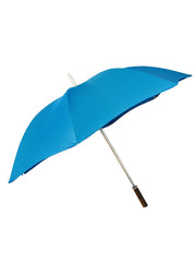 The Cotton- Kingfisher Straight Chestnut Handle Umbrella - 01