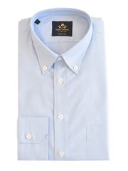 Smart-casual light blue shirt in Thomas Mason® Oxford fabric