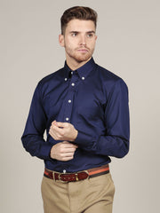 Thomas Mason Royal Oxford Navy Marine Shirt