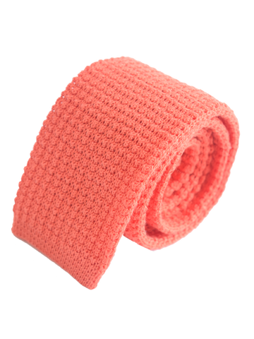 Compact Weave Pindot Knitted Tie – Pink