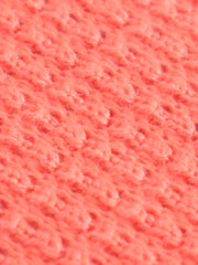 Raised texture open weave for knitted tie