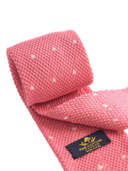 Pindot motif for knitted tie