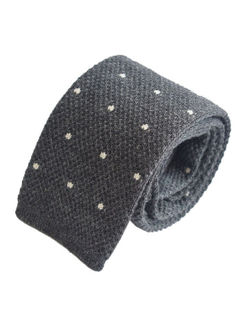 Compact Weave Pindot Knitted Tie – Pink