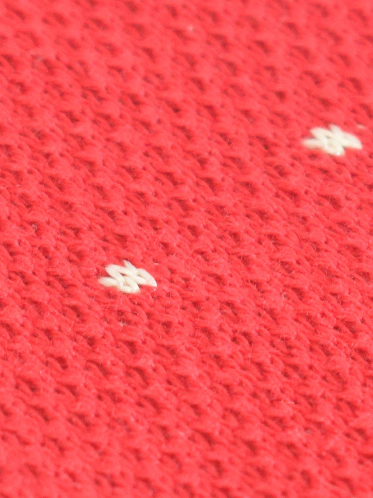 Pindot Compact Weave Pindot Knitted Tie – Red