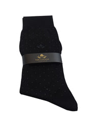 PINDOT COTTON BLEND SOCKS – BLACK