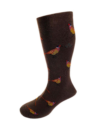 Fox Motif Soft Cotton Socks – Black