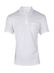 CLASSIC FIT KNITTED PIQUE POLO – WHITE