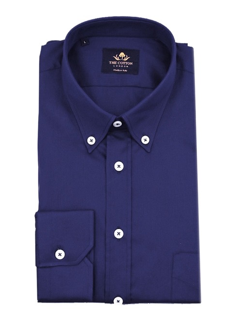 Thomas Mason Royal Oxford Navy Marine Shirt