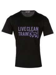 Supima Cotton 'Live Clean Train Dirty' slogan T-shirt