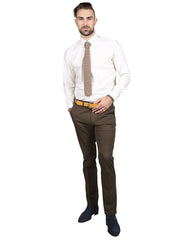 SLIM FIT CHINO TROUSERS – OLIVE GREEN